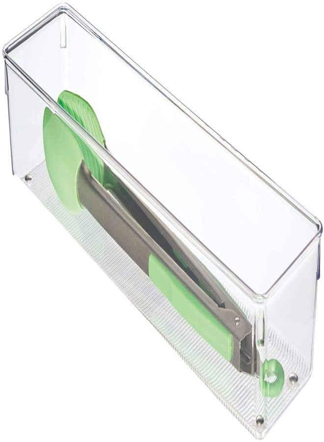 RABBONIX Transparent Drawer Storage Organizer Box For Kitchen Utensil, Office, Desks, Cosmetics and Bathrooms Etc | Size 30.48 cm X 7.62 cm | Pack of 02 - Image 4